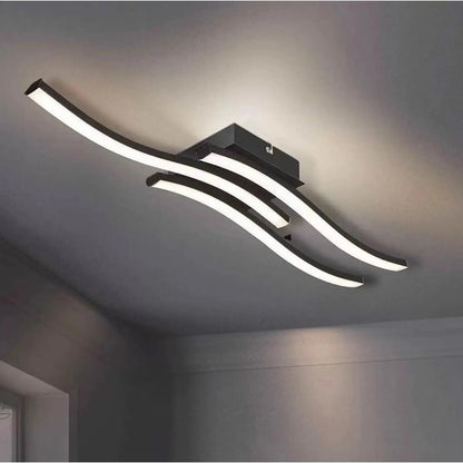 LED Ceiling Light Modern Wave Lamp for Living Room, Bedroom & Study