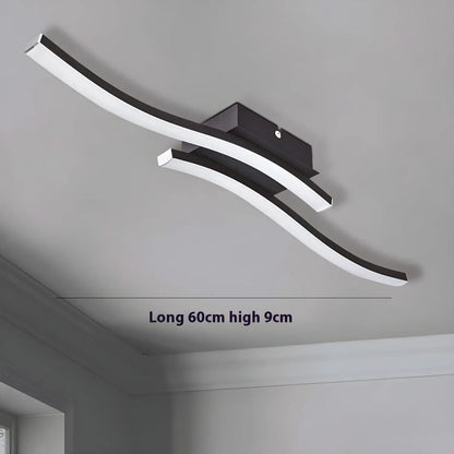 LED Ceiling Light Modern Wave Lamp for Living Room, Bedroom & Study