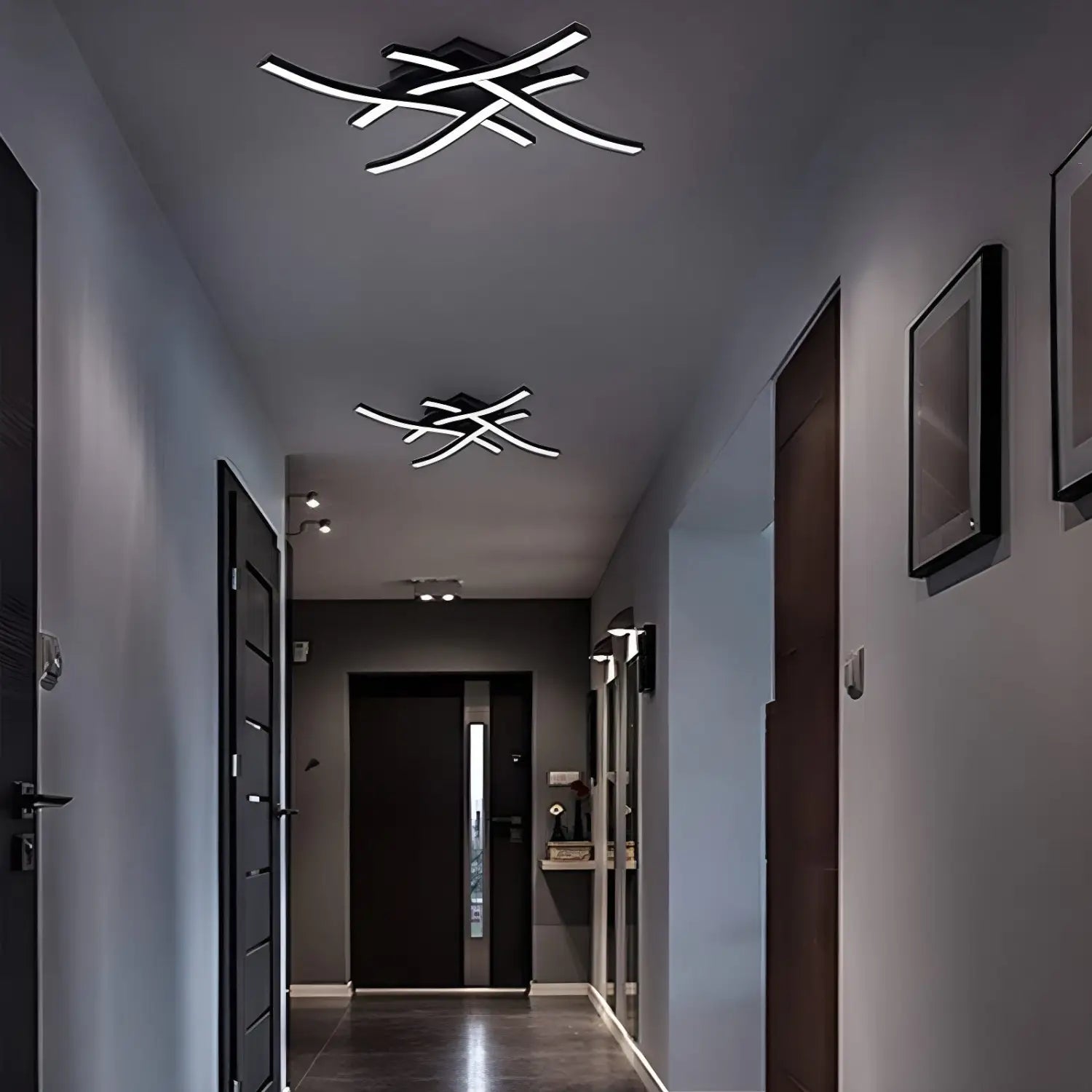 LED Ceiling Light Modern Wave Lamp for Living Room, Bedroom & Study