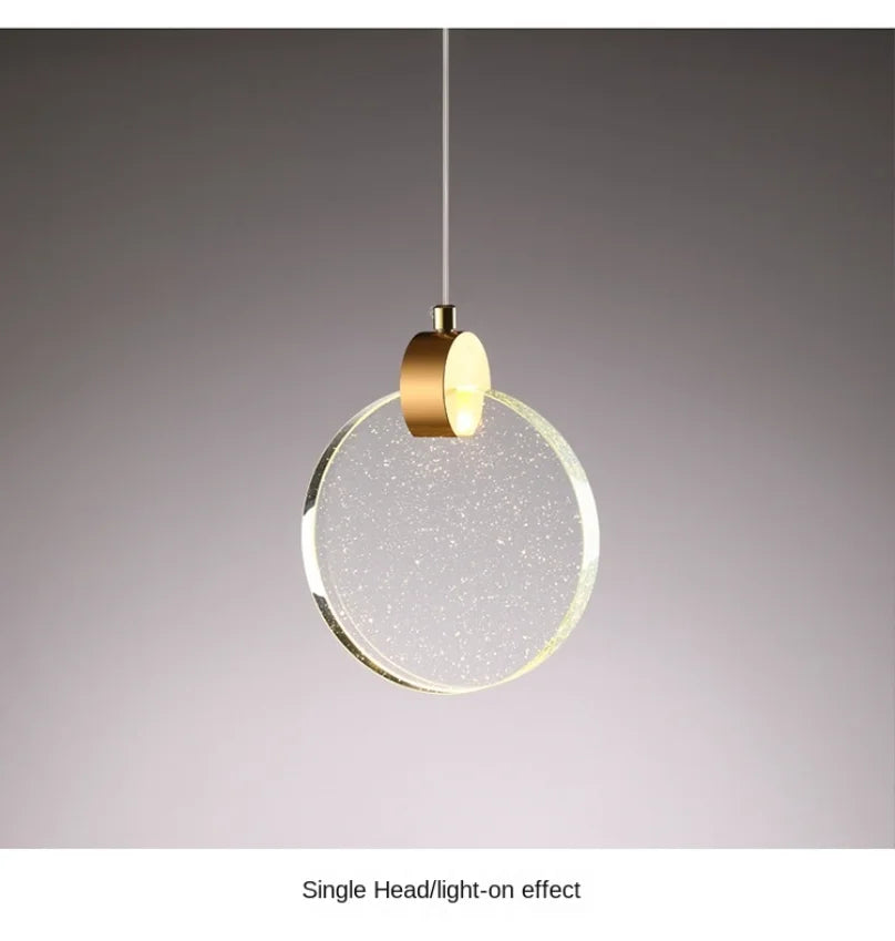 DecorBites™ LED Crystal Pendant Light for Bedroom and Bathroom