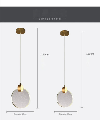 DecorBites™ LED Crystal Pendant Light for Bedroom and Bathroom