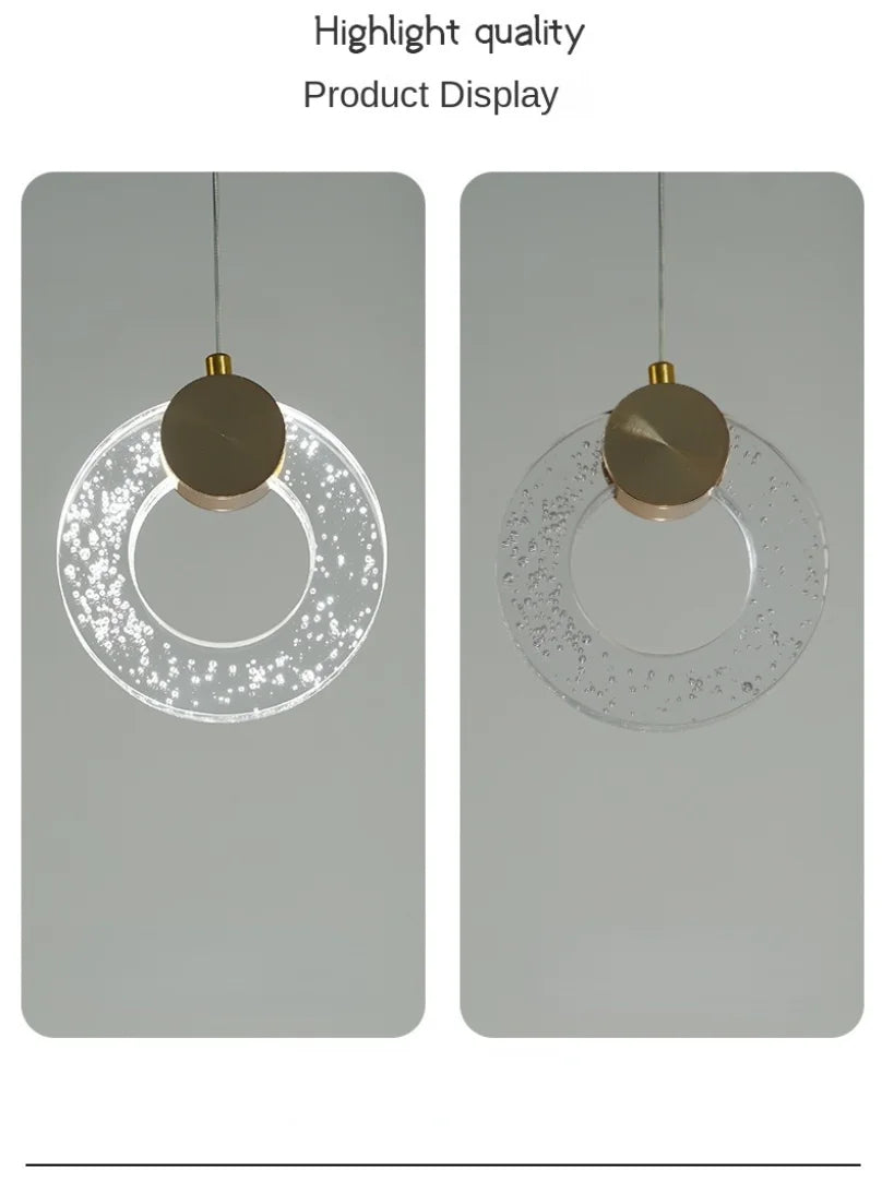 DecorBites™ LED Crystal Pendant Light for Bedroom and Bathroom