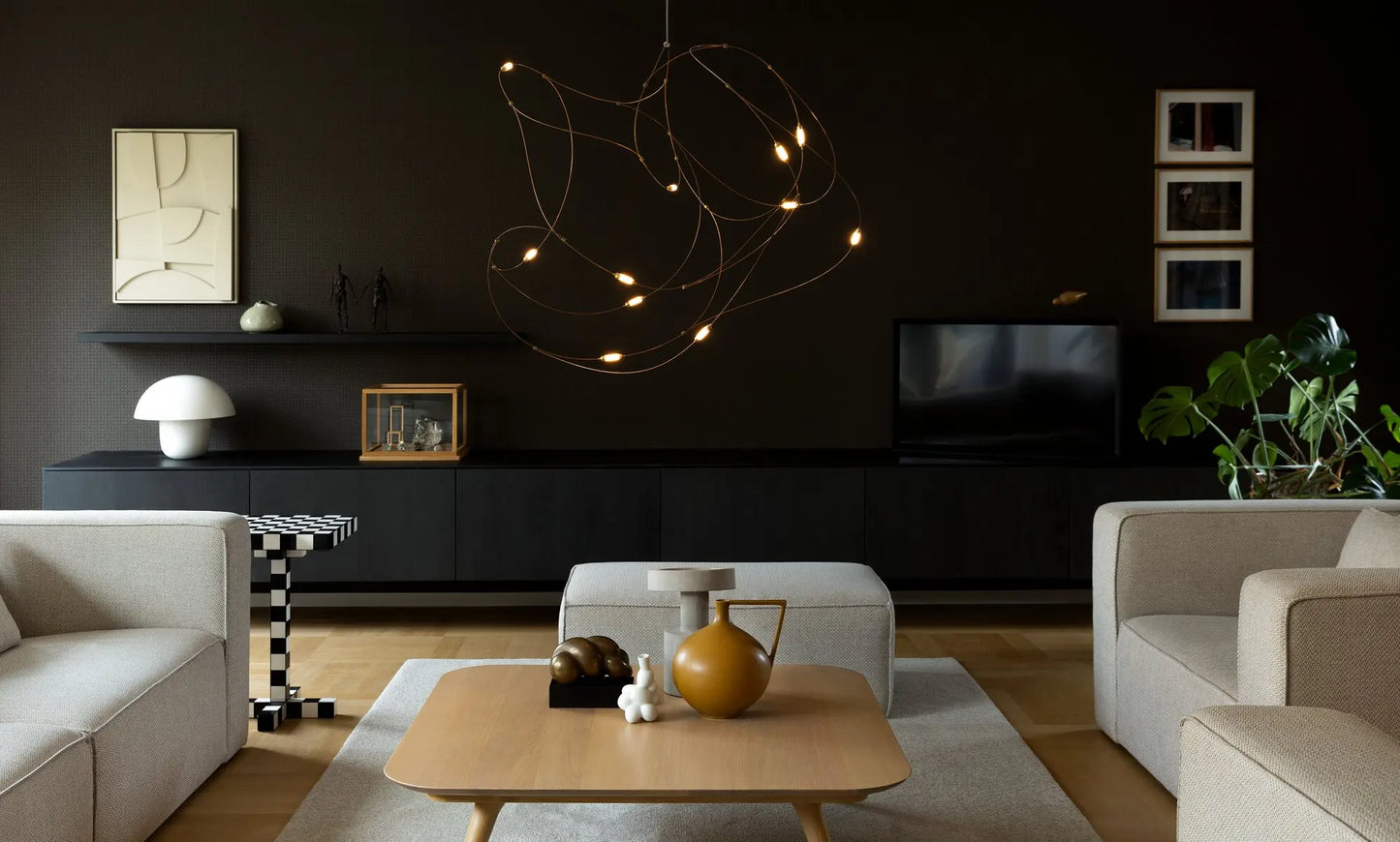 DecorBites™ LED Firefly Chandelier for Hotel and Kitchen