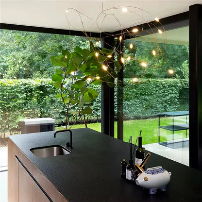 DecorBites™ LED Firefly Chandelier for Hotel and Kitchen