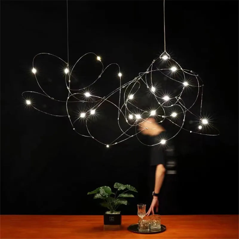 DecorBites™ LED Firefly Chandelier for Hotel and Kitchen