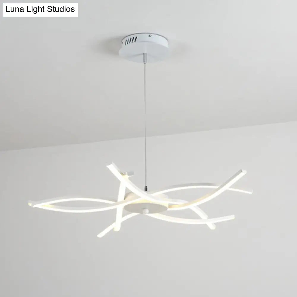 DecorBites™ LED Floral Chandelier: Elegant Metallic Simplicity for Living Room Lighting