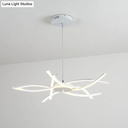 DecorBites™ LED Floral Chandelier: Elegant Metallic Simplicity for Living Room Lighting