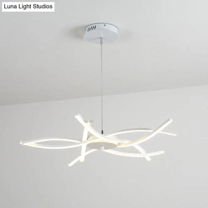 DecorBites™ LED Floral Chandelier: Elegant Metallic Simplicity for Living Room Lighting