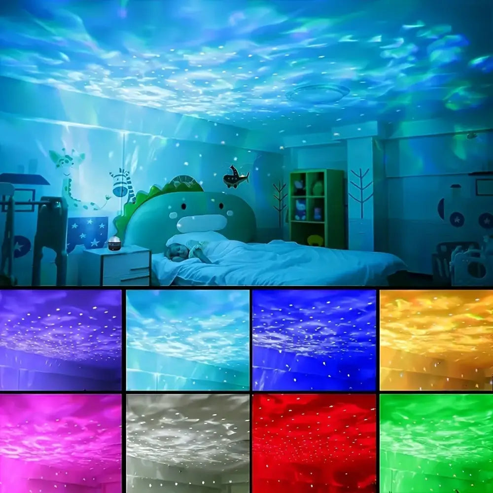 Disco ball led galaxy star projector purple & pink bedroom light