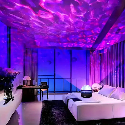 Disco ball led galaxy star projector purple & pink bedroom light