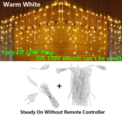 DecorBites™ LED Icicle String Lights - Outdoor Holiday Decor