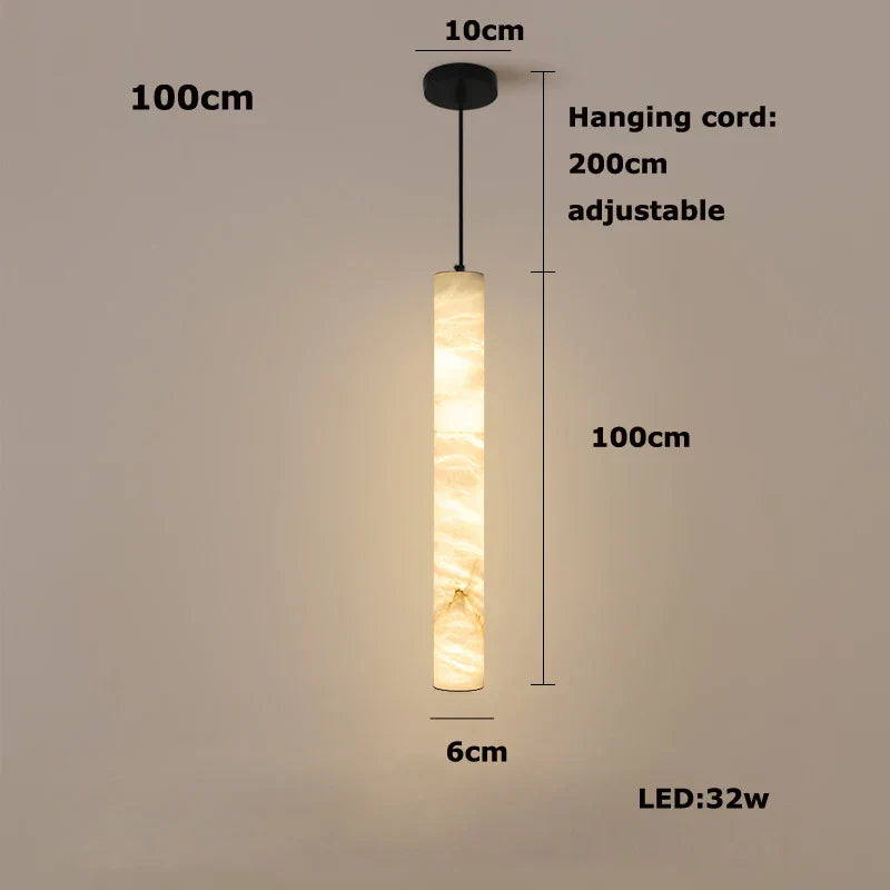 DecorBites™ LED Marble Hanging Lamps - White Alabaster