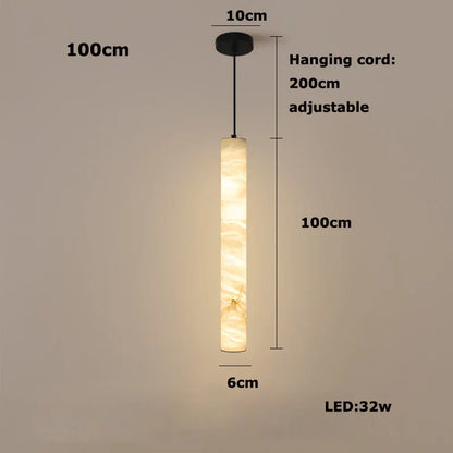 DecorBites™ LED Marble Hanging Lamps - White Alabaster