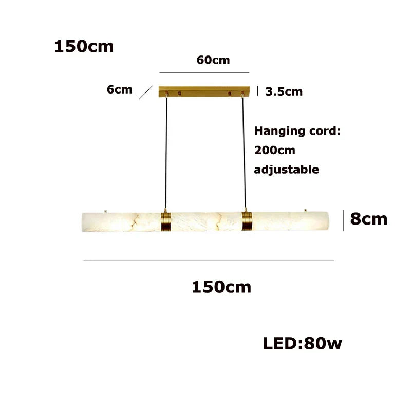 DecorBites™ LED Marble Hanging Lamps - White Alabaster