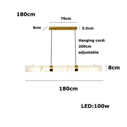 DecorBites™ LED Marble Hanging Lamps - White Alabaster