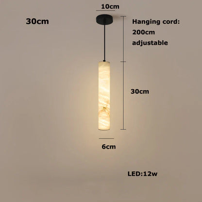 DecorBites™ LED Marble Hanging Lamps - White Alabaster