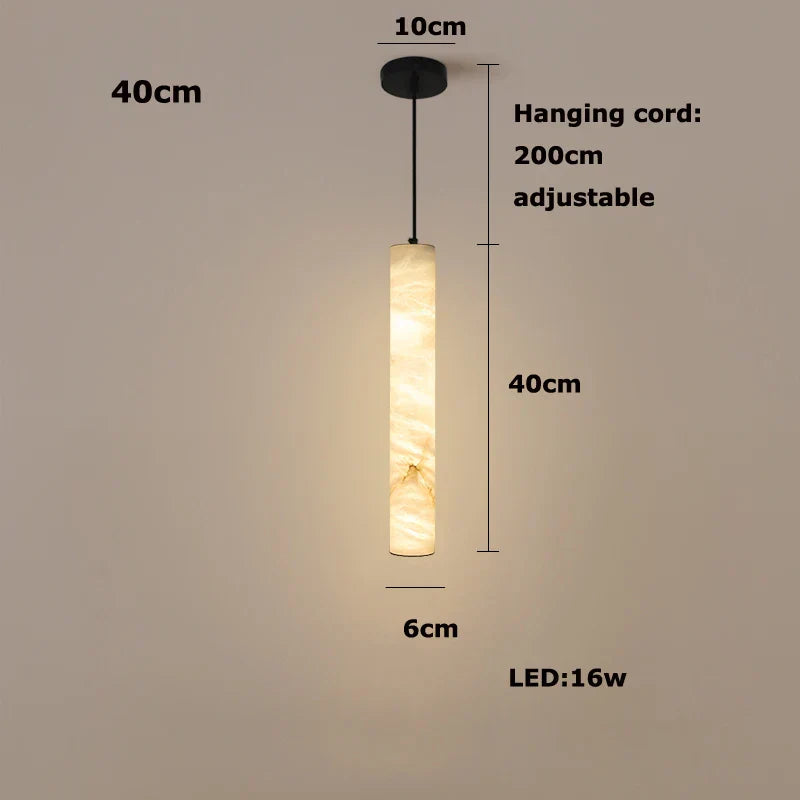 DecorBites™ LED Marble Hanging Lamps - White Alabaster