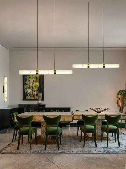 DecorBites™ LED Marble Hanging Lamps - White Alabaster