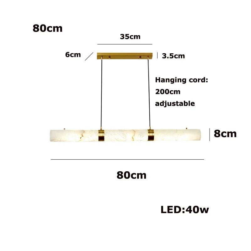 DecorBites™ LED Marble Hanging Lamps - White Alabaster