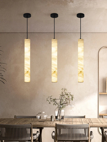 DecorBites™ LED Marble Hanging Lamps - White Alabaster