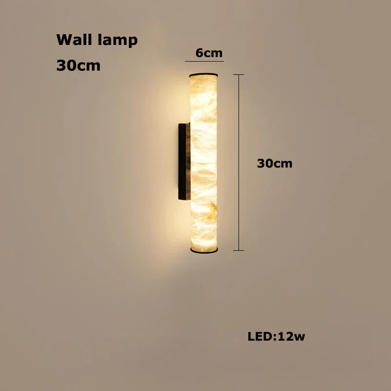 DecorBites™ LED Marble Hanging Lamps - White Alabaster