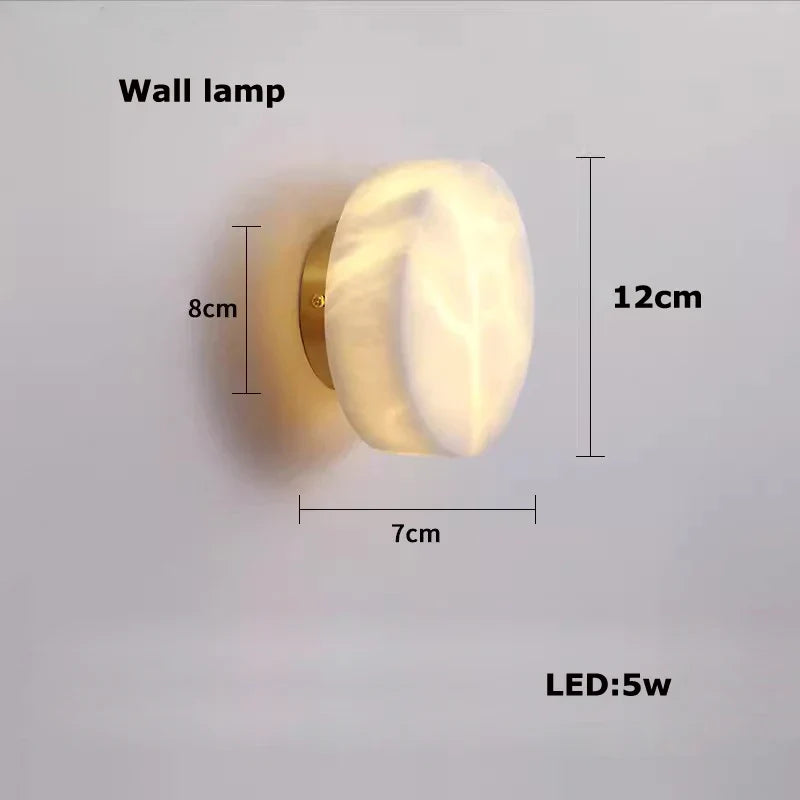 DecorBites™ LED Marble Hanging Lamps - White Alabaster