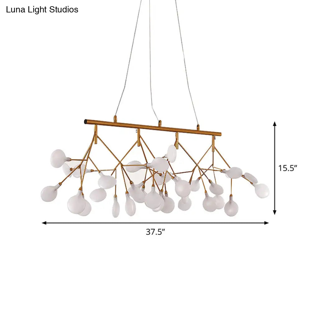 DecorBites™ LED Metallic Gold Tree Branch Pendant Light for Minimalist Dining Room Ceiling