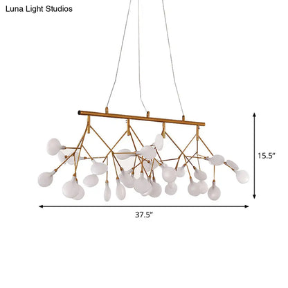 DecorBites™ LED Metallic Gold Tree Branch Pendant Light for Minimalist Dining Room Ceiling