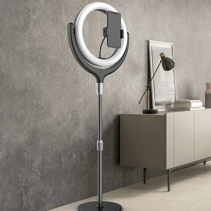 DecorBites™ LED Mirror Lamp with Rotatable Ring, USB Live Fill and Metallic Shade - Modern Black/White Design