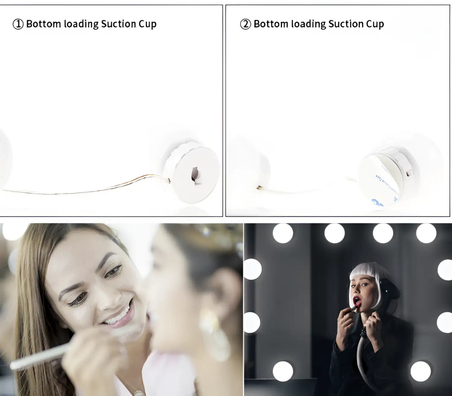 LED Mirror Light Bulbs with USB Touch Switch for Vanity & Dressing Table