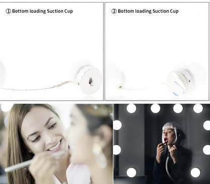 LED Mirror Light Bulbs with USB Touch Switch for Vanity & Dressing Table