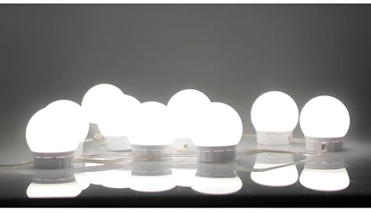 LED Mirror Light Bulbs with USB Touch Switch for Vanity & Dressing Table