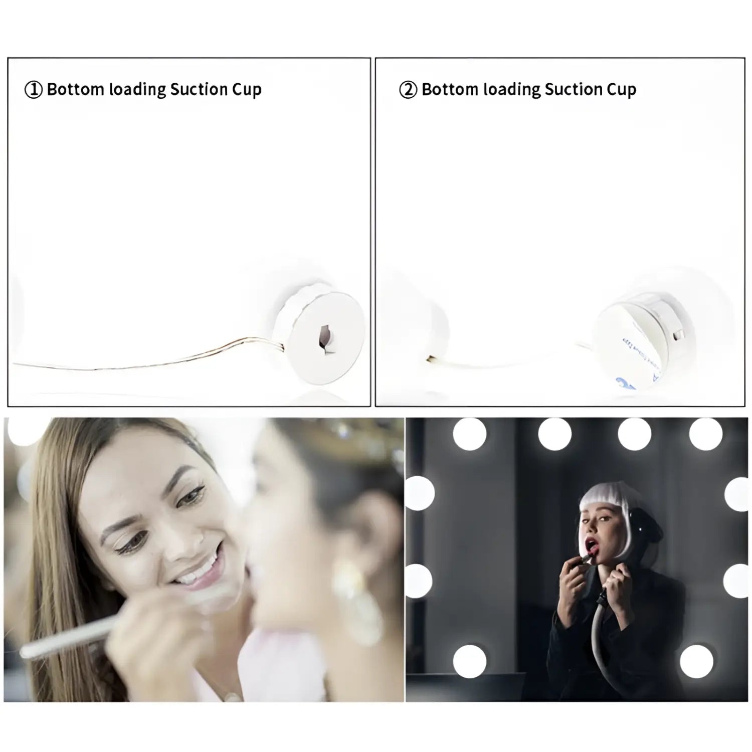 LED Mirror Light Bulbs with USB Touch Switch for Vanity & Dressing Table