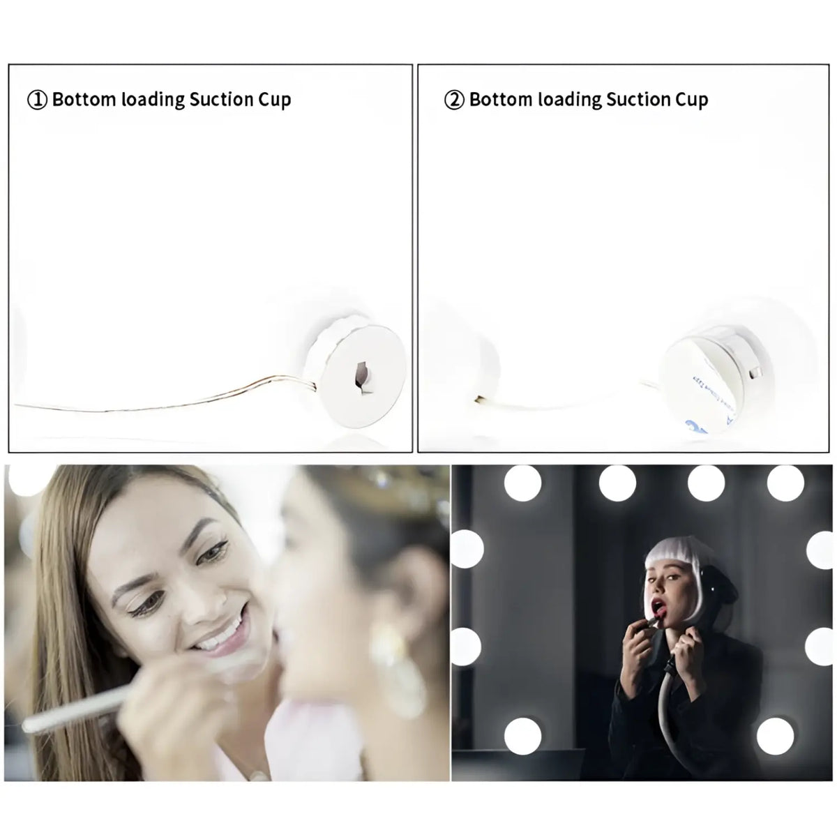 LED Mirror Light Bulbs with USB Touch Switch for Vanity & Dressing Table