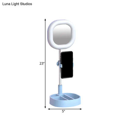 DecorBites™ LED Mirror Light - Metallic Black/Pink/Blue Finish, Simple Style, USB Port, Fill-in Lighting