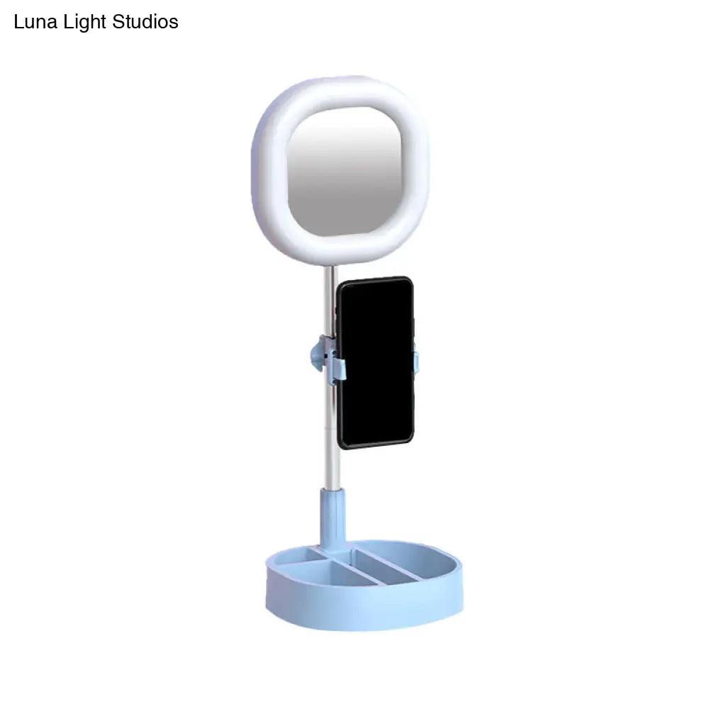 DecorBites™ LED Mirror Light - Metallic Black/Pink/Blue Finish, Simple Style, USB Port, Fill-in Lighting