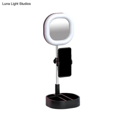 DecorBites™ LED Mirror Light - Metallic Black/Pink/Blue Finish, Simple Style, USB Port, Fill-in Lighting