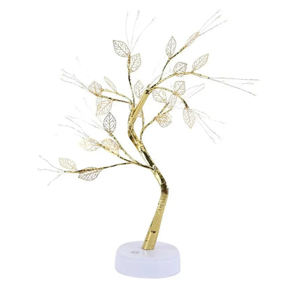 DecorBites™ LED Rose Leaf Table Lamp USB Christmas Tree Fairy Light Night Lights Home DIY Party Wedding Bedroom Decoration Mother's Day Gift