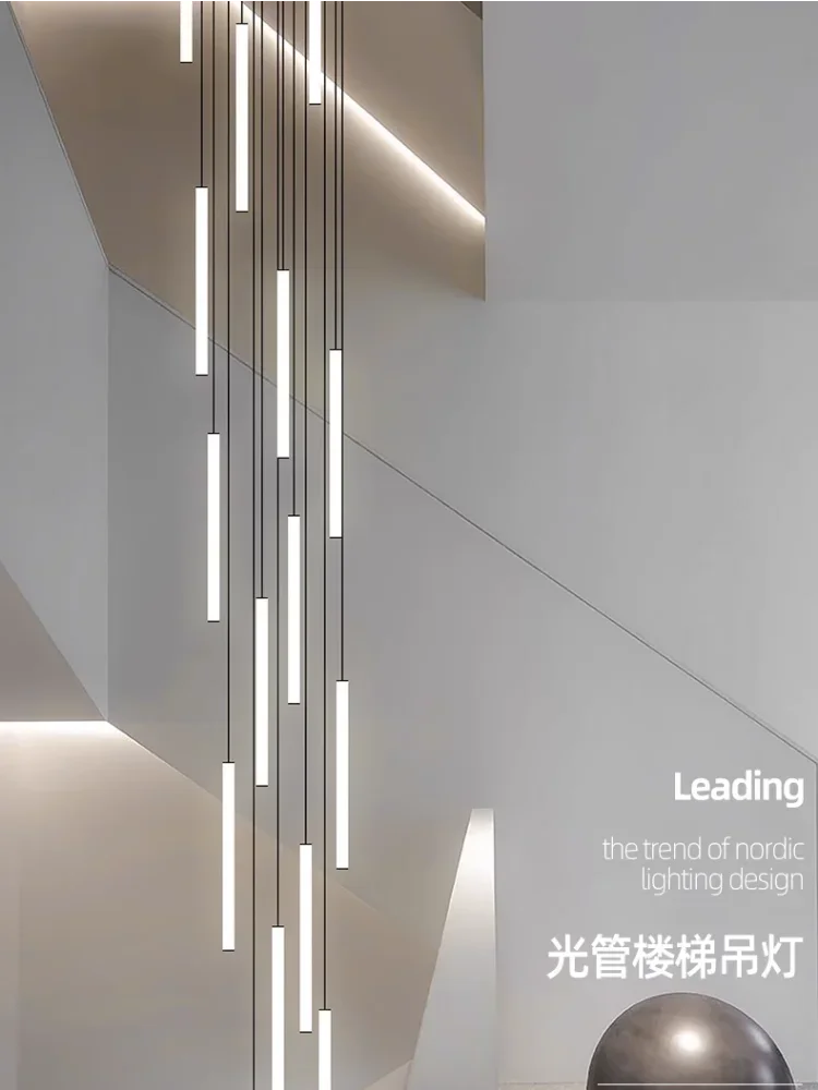 DecorBites™ LED Spiral Staircase Chandelier - Modern Home Lighting