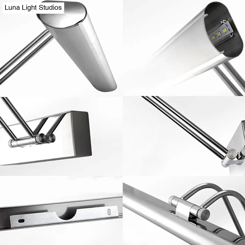 DecorBites™ LED Stainless Steel Linear Vanity Fixture - Contemporary 16"/21.5" Dia Wall Mounted Light for Bathroom