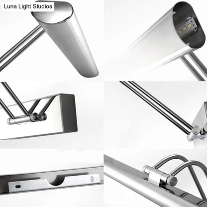 DecorBites™ LED Stainless Steel Linear Vanity Fixture - Contemporary 16"/21.5" Dia Wall Mounted Light for Bathroom