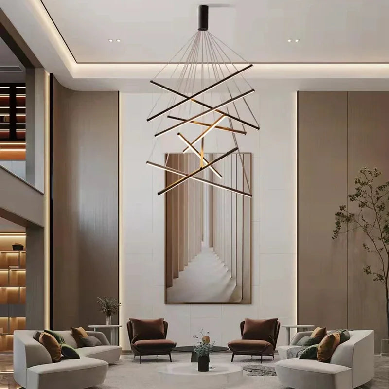 DecorBites™ LED Stair Ceiling Chandelier for Living Room