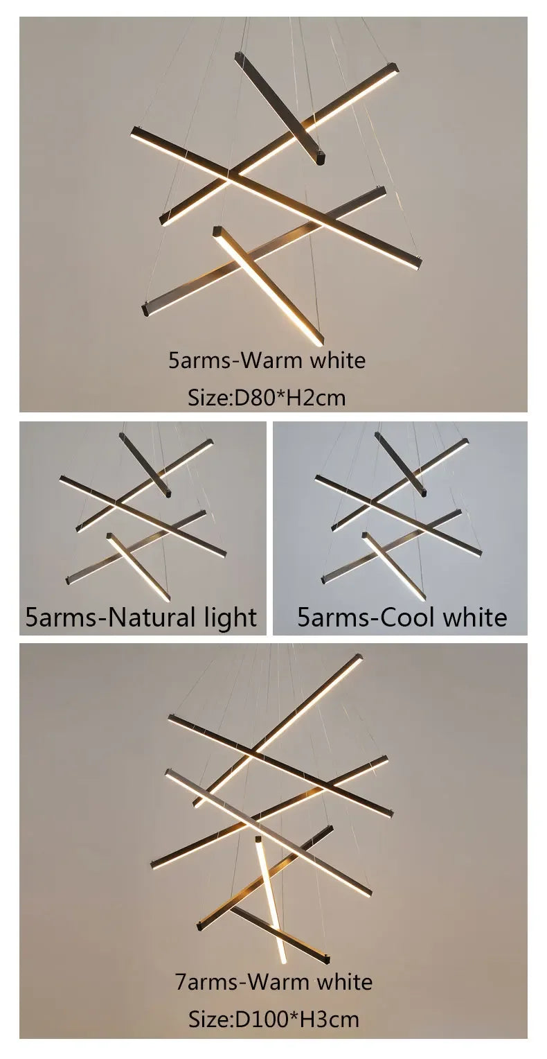 DecorBites™ LED Stair Ceiling Chandelier for Living Room