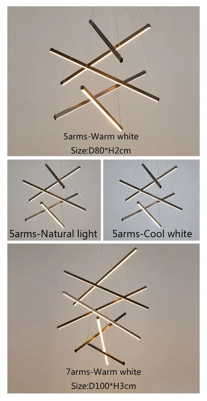 DecorBites™ LED Stair Ceiling Chandelier for Living Room