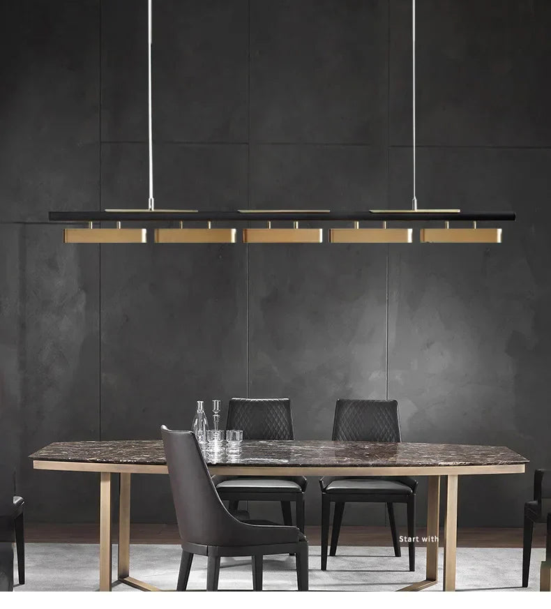 DecorBites™ LED Strip Pendant Lights for Modern Home Dining