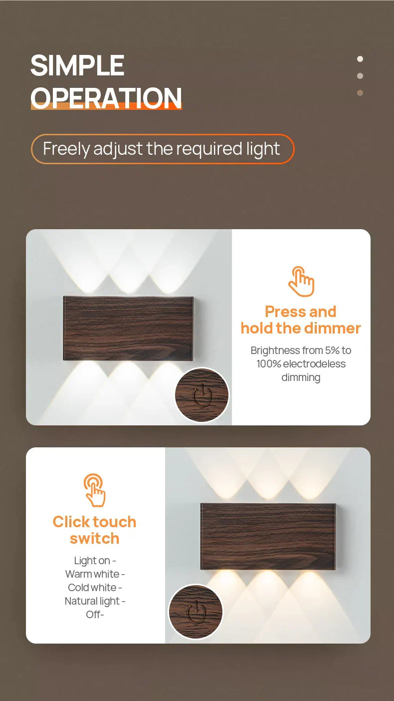 DecorBites™ Led Wall Sconce Battery Operated