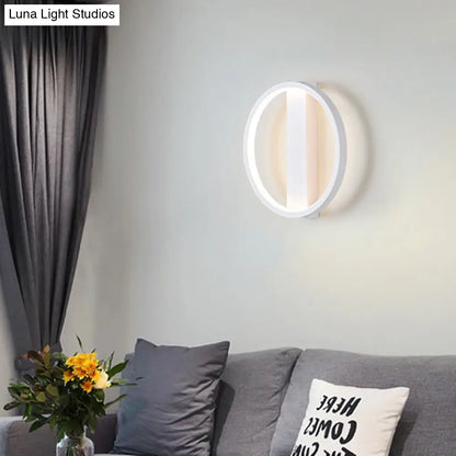 DecorBites™ LED Wall Sconce with Acrylic Shade: Simple Style, White Round/Square Design, Warm/White Light