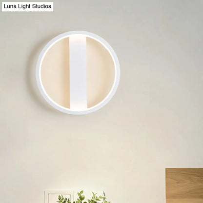 DecorBites™ LED Wall Sconce with Acrylic Shade: Simple Style, White Round/Square Design, Warm/White Light