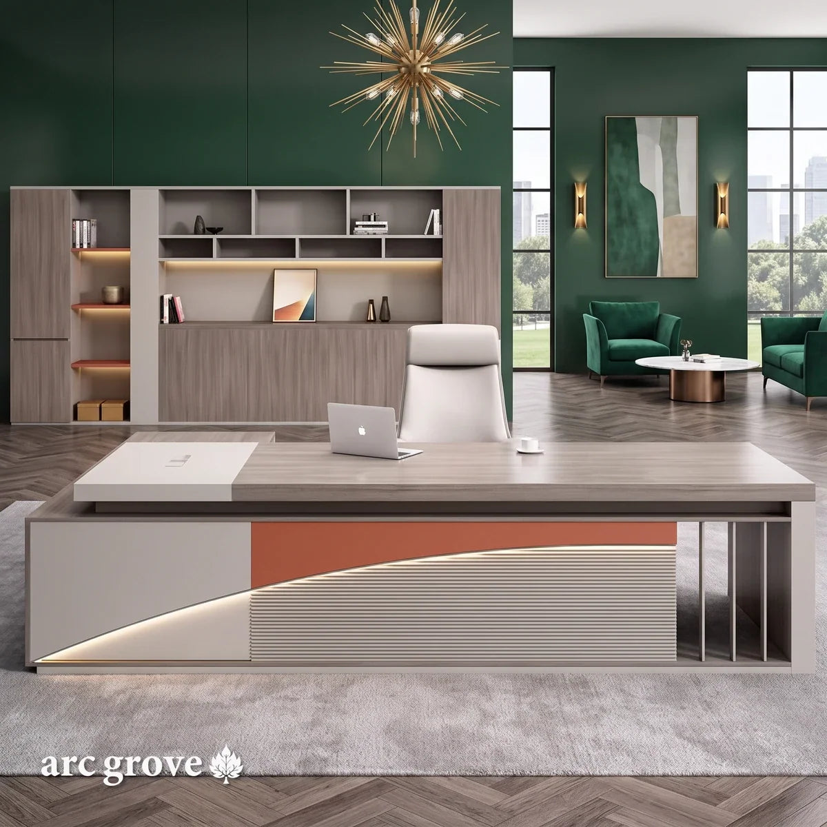 Lachlan · Modern L-Shaped Executive Desk