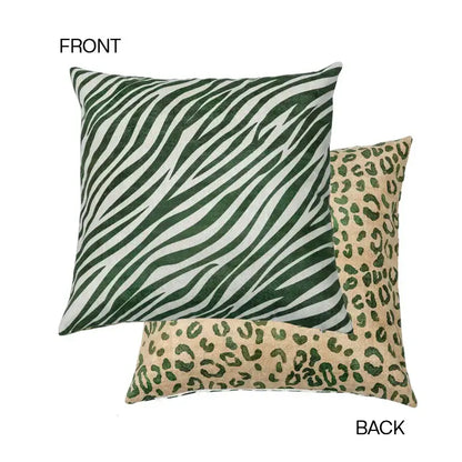 Leopard decorative cushion cover green & yellow living room pillow